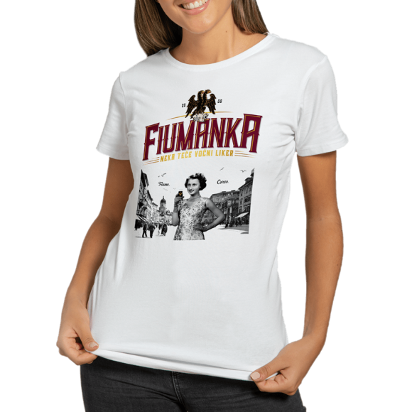 Fiumanka bijela ženska majica - Suza Croatian Spirit