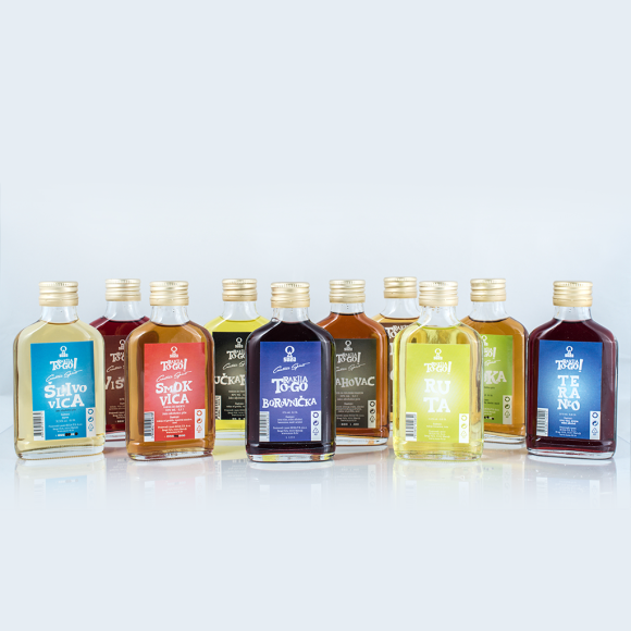 Rakija-To-Go Package 10 Rakijas and Liqueurs - Suza T.B. Croatian Spirit