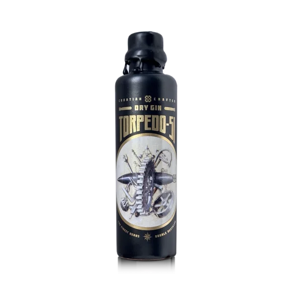 Bočica Torpedo-51 0,2L – hrvatski dry gin, dvostruko destiliran s najfinijim biljem