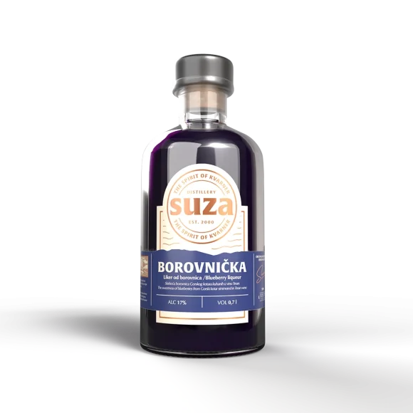 Suza Borovnička 0,7L – liker od borovnice s Kvarnera