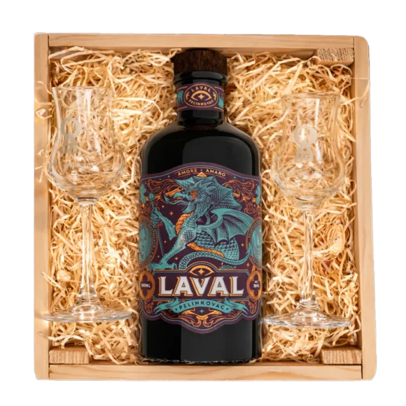 Laval pelinkovac poklon paket Suza The Spirit of Kvarner s čašama